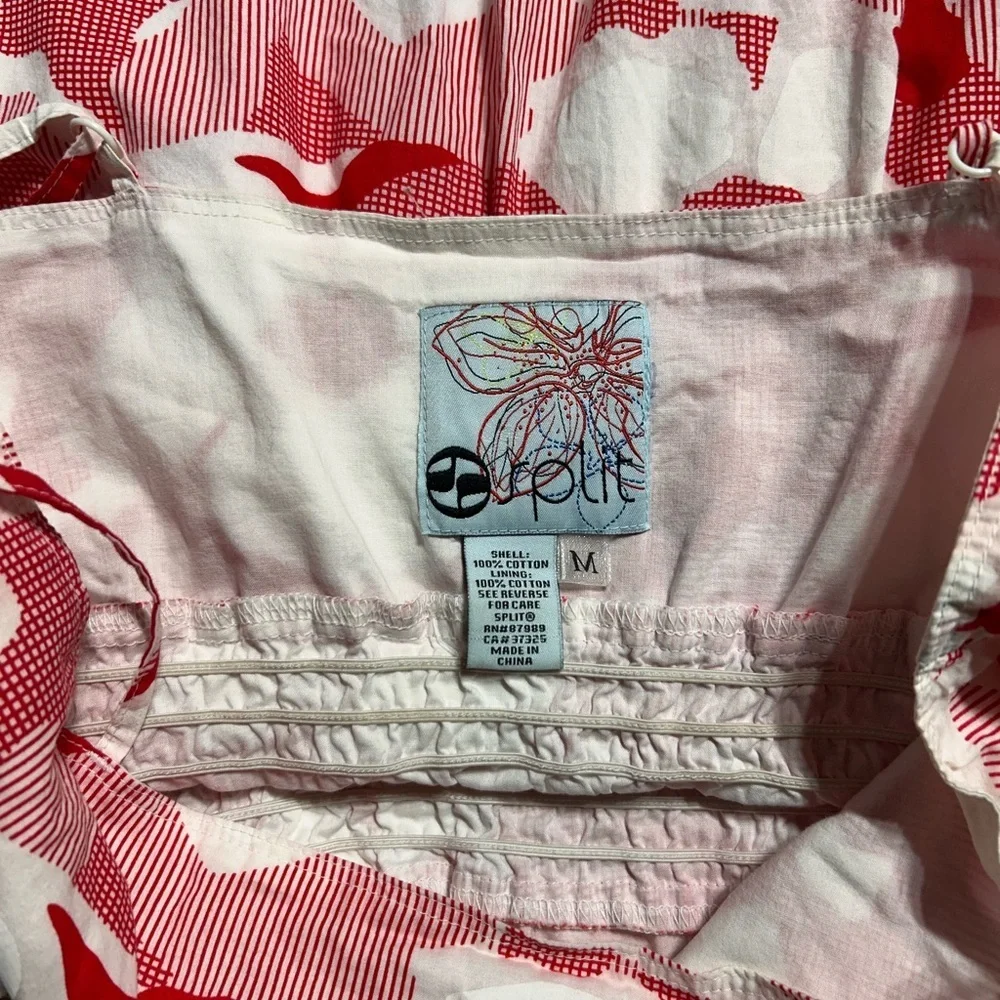 Y2K Split Red Pink and White Mini Sundress - Picture 3 of 5